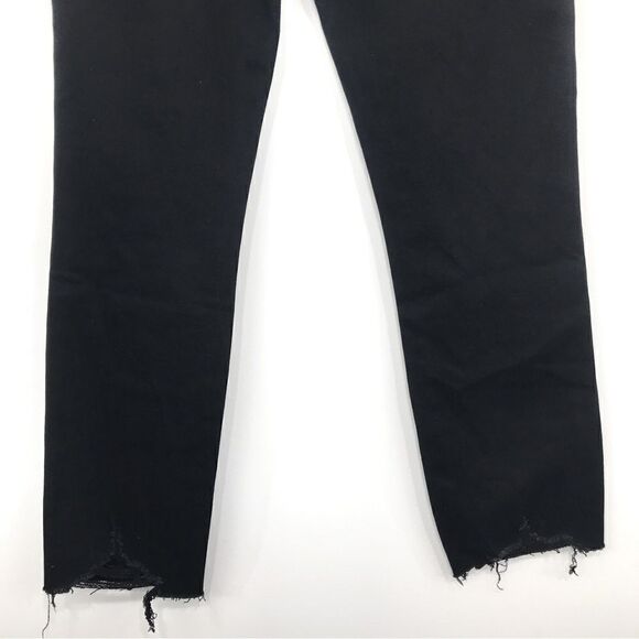 Flying Monkey LANI Black High Rise Clean Cut Fray Hem Crop Jeans NEW - Picture 11 of 16